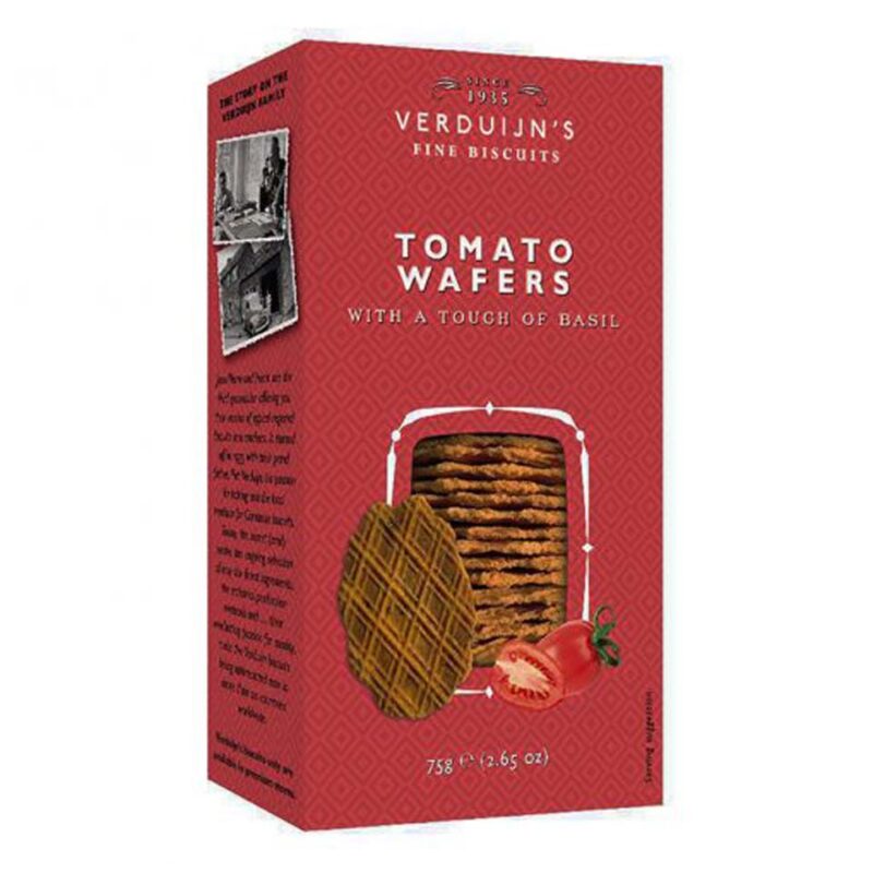 Κράκερς Wafers με Ντομάτα & Βασιλικό Verduijns 75gr