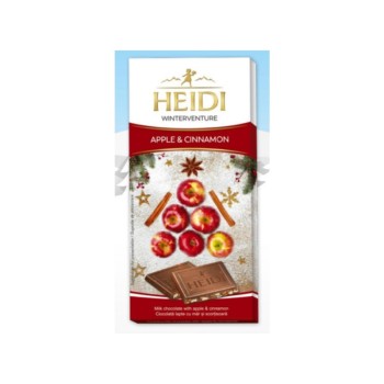 Σοκολάτα Γάλακτος Με Μήλο Και Κανέλα Heidi 90gr