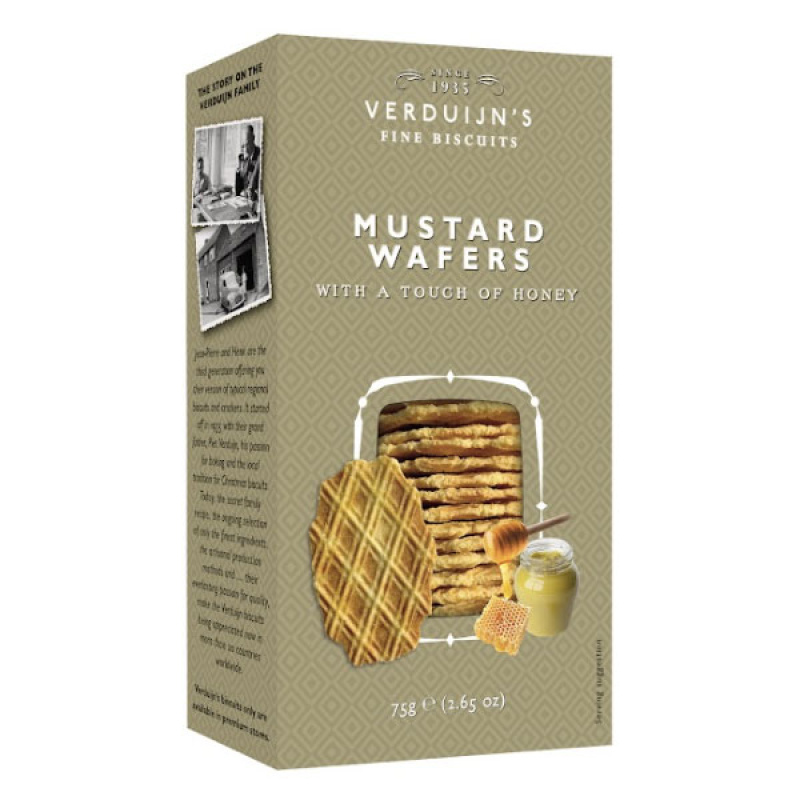 Κράκερς Cheese Wafers με Τυρί, Μουστάρδα & Μέλι Verduijns 75gr