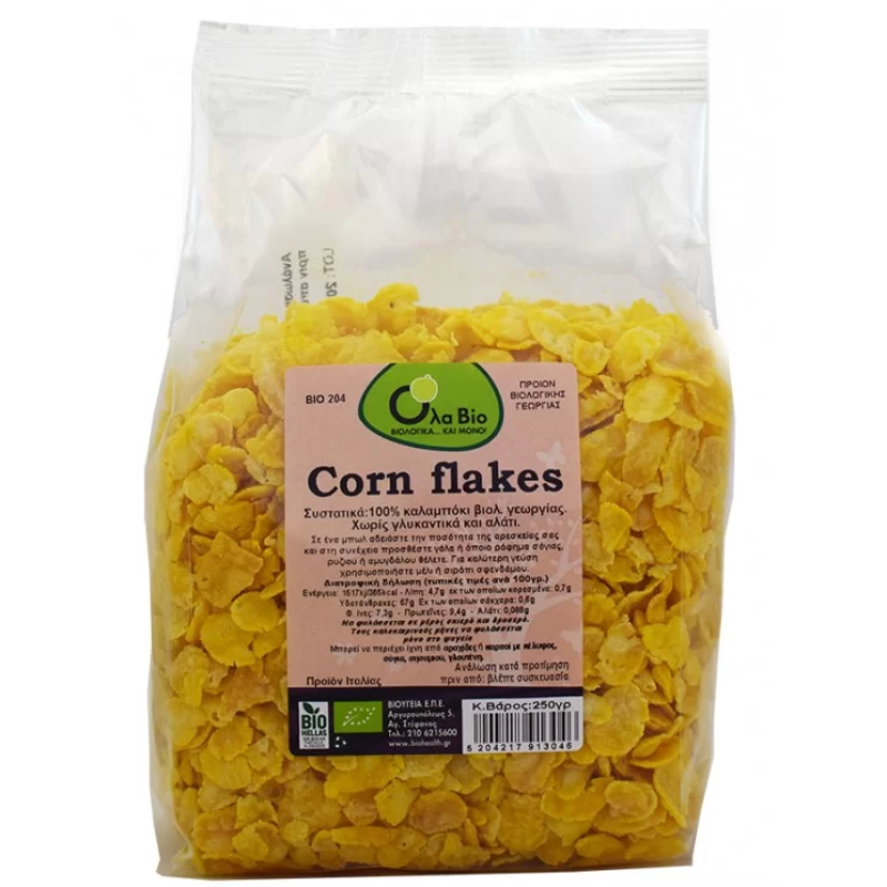 Νιφάδες Καλαμποκιού Corn Flakes Βιολογικά Όλα Bio 200gr