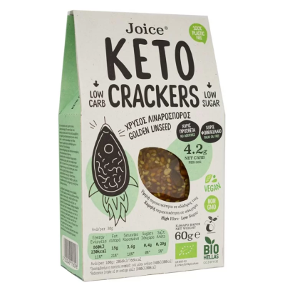 Crackers Joice KETO Με Λιναρόσπορο Βιολογικά 60gr