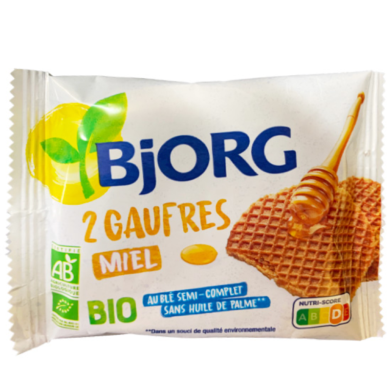 Βιολογικές Ατομικές Βάφλες Μελιού Bjorg 58gr