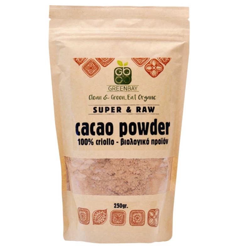 Βιολογικό Ακατέργαστο Κακάο Σε Σκόνη Cacao Powder Greenbay 250gr