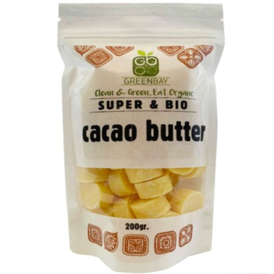 Βιολογικό Βούτυρο Κακάο Cacao Butter Raw Greenbay 200gr