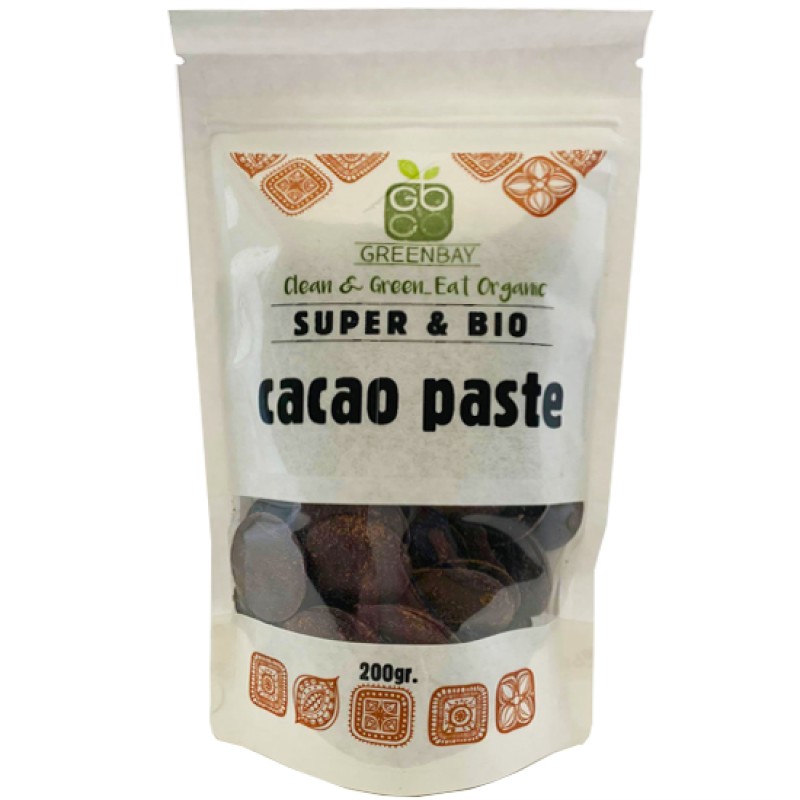 Βιολογική Κακαόμαζα Cacao Paste Raw Greenbay 200gr