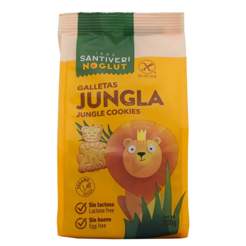 Μπισκότα Jungle Cookies Χωρίς Γλουτένη Santiveri 100gr 