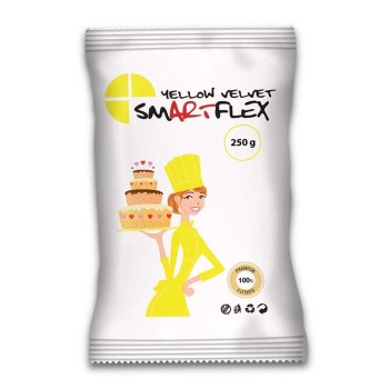 Πάστα ζάχαρης κίτρινη με άρωμα βανίλιας Smartflex 250gr.