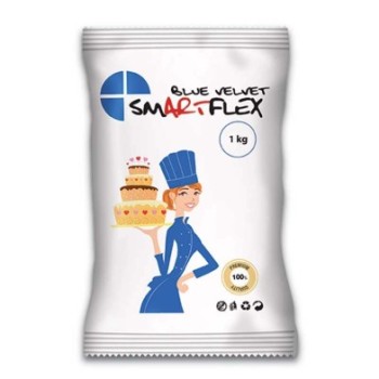 Πάστα ζάχαρης μπλε με άρωμα βανίλιας Smartflex Velvet 1kg Flow Pack