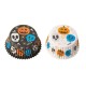 Καραμελόχαρτα για Cupcakes/Muffins Halloween Νεκροκεφαλές - Κολοκύθα  Decora 36τεμ. Δ.50 x Y32χιλ.