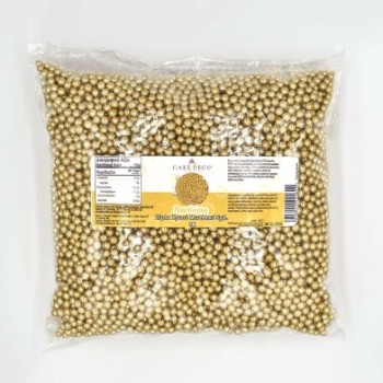 Βρώσιμες Πέρλες Χρυσές Μεταλλικές 5χιλ. 1kg Pearlicious