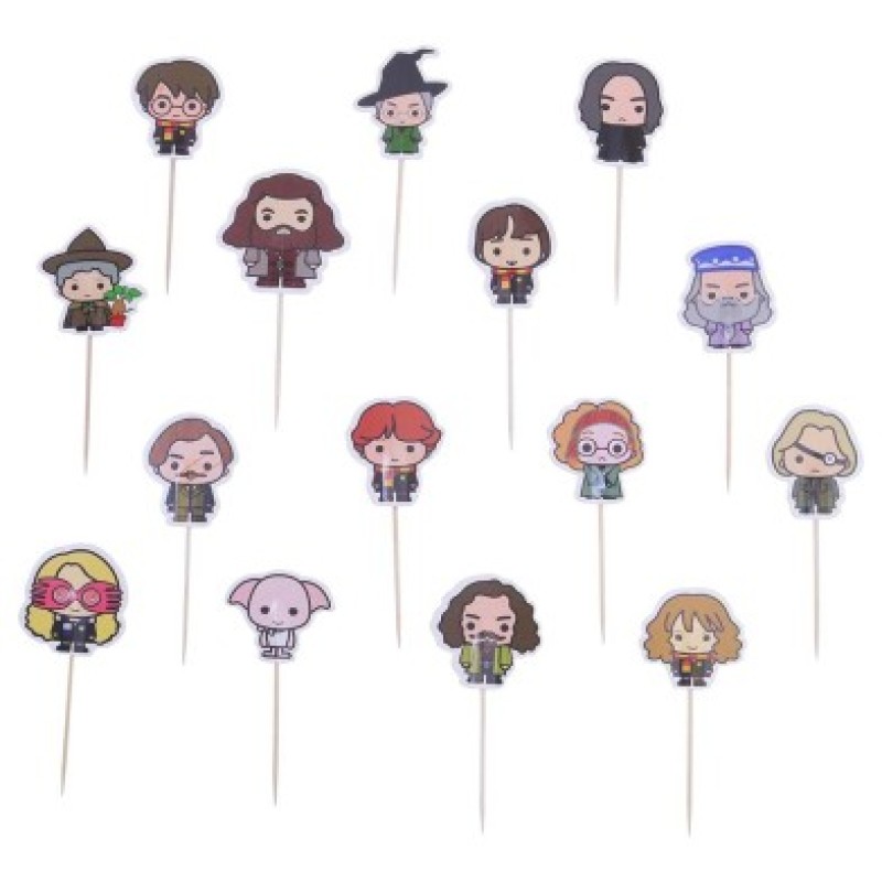 Cupcake Toppers Σετ Ηarry Potter με τα εμβλήματα 15 Χαρακτήρων PME