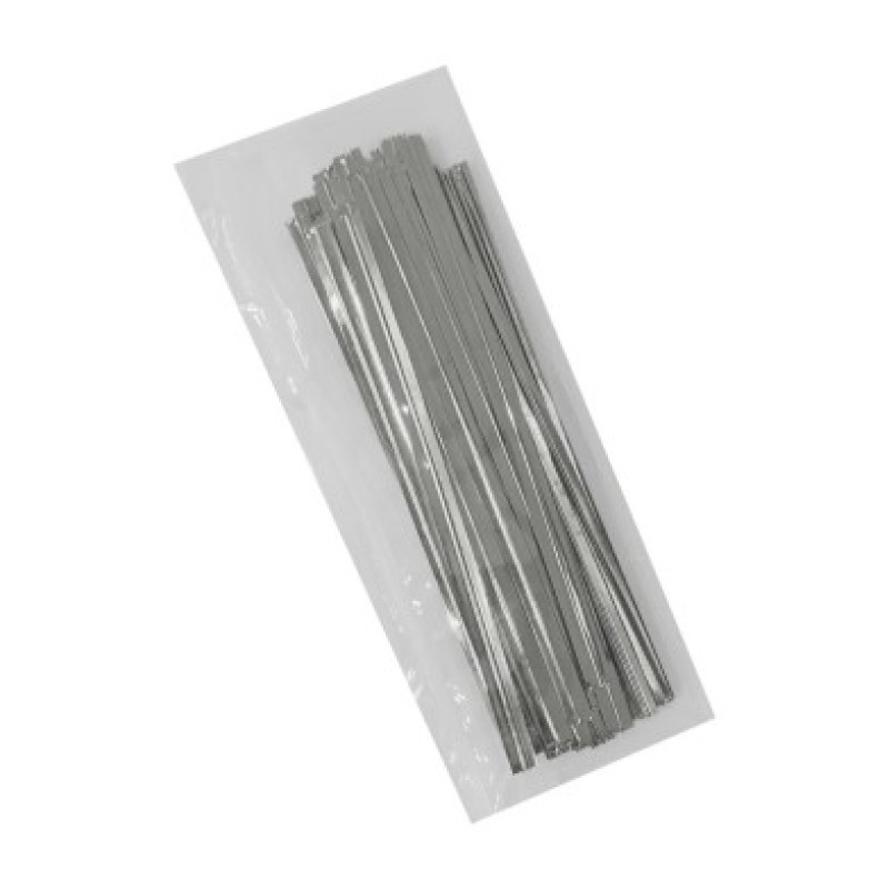 Σετ 50 Ασημένια Κλείστρα Twist Ties Για Σακούλες 8cm 