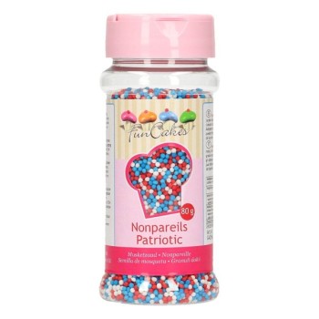 Βρώσιμες Πέρλες Μίνι Κόκκινο/Μπλε/Λευκό Funcakes 80gr