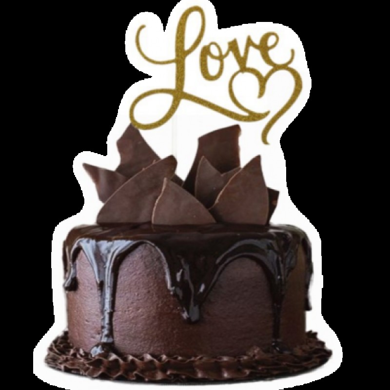 Cake Topper Πικ Επιγραφή "Love" Χάρτινη 14x25εκ.