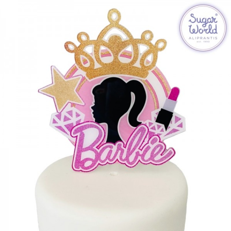 Cake Topper Πικ Επιγραφή Barbie