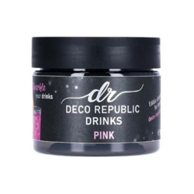 Ροζ Βρώσιμο Glitter Για Ποτά Κοκτέϊλ Και Γλυκά Deco Republic 10gr E171 Free