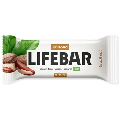 Βιολογική Lifebar Ωμή Μπάρα Ενέργειας Mε Καρύδια Βραζιλίας Lifefood 40gr