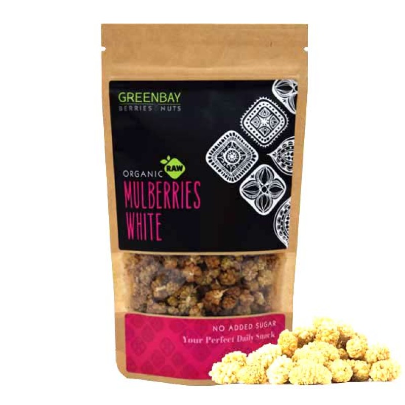 Βιολογικά Λευκά Μούρα Mulberries Αποξηραμένα Greenbay 125gr