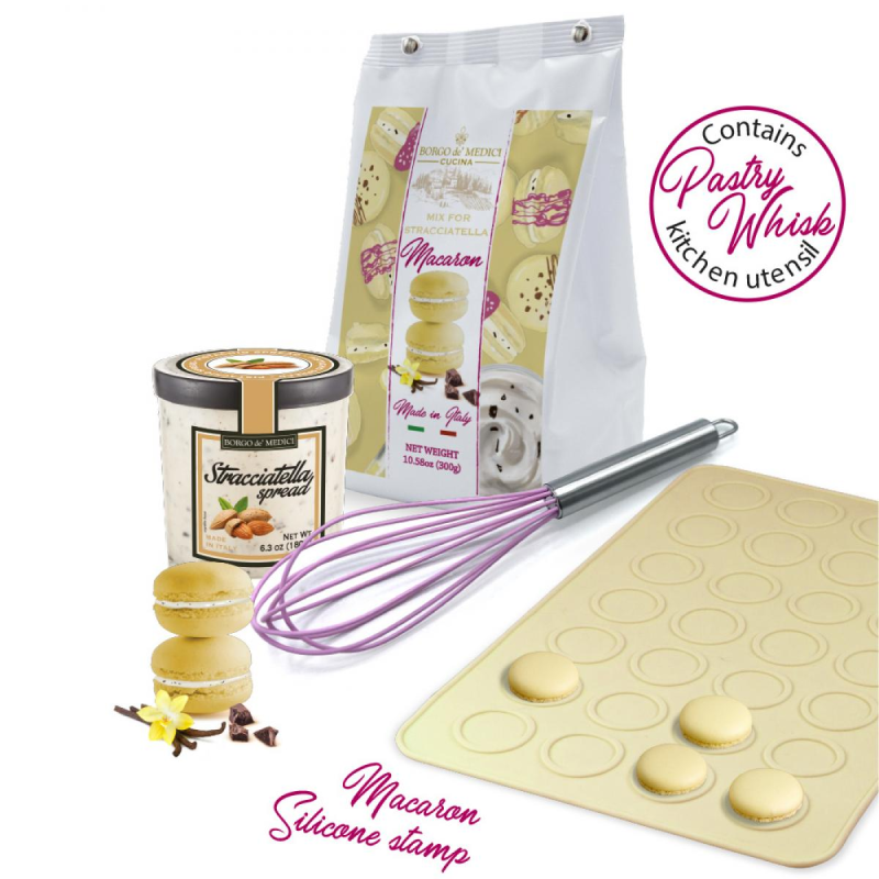 Cooking Kit για παρασκευή Macaron με Γεύση Bανίλια Στρατσιατέλα Borgo Di Medici 1520g