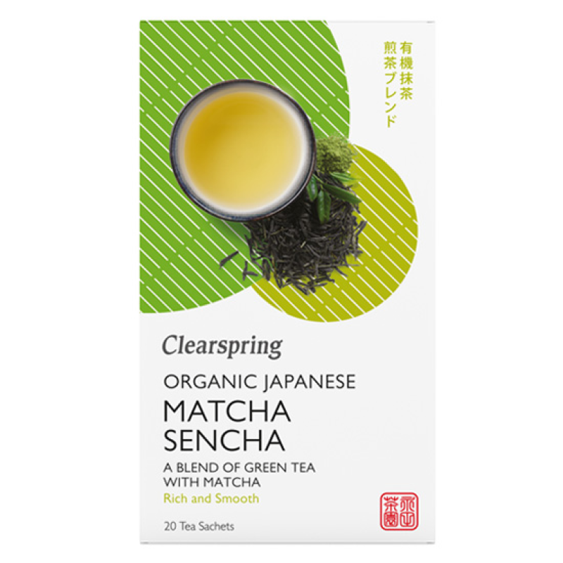 Βιολογικό Πράσινο Τσάι Matcha Sencha Clearspring 20 Φακελάκια 36gr