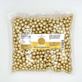 Βρώσιμες Χρυσές Μεταλλικές Πέρλες 10mm Pearlicious 1kg Free E171