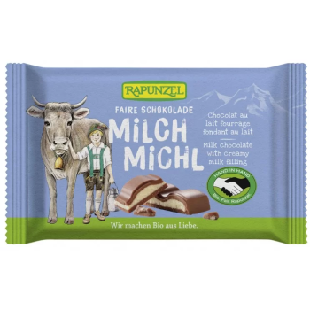 Βιολογική Σοκολάτα Γάλακτος Γεμιστή Milch Rapunzel 100gr