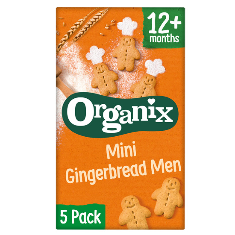 Βιολογικά Παιδικά  Μπισκότα Ολικής Mini Gingerbread Organix +12 μηνών (5x20gr)