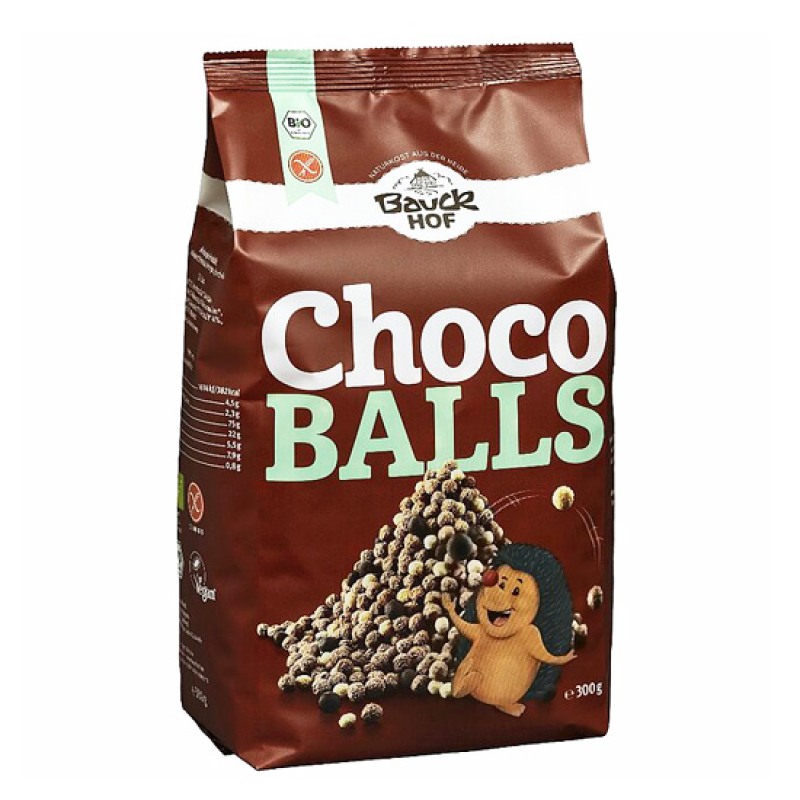 Βιολογικά Δημητριακά με Σοκολάτα Choco Balls Χωρίς Γλουτένη Bauckhof 300gr